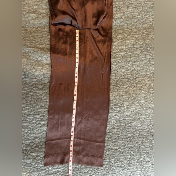 Madewell The Harlow Wide-Leg Pant in Satin Size 10 Iced Mocha NWT - Picture 5 of 10